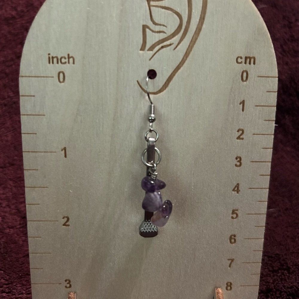 Elegant Purple Dangle Earrings